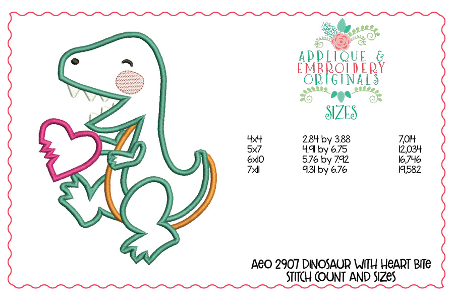 AEO 2907 Dinosaur Heart with Bite