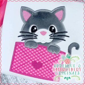 2910 Kitty Love Letter Applique Design