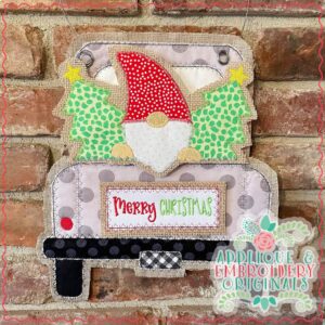 2917 Gnome with Christmas Tree Tab Interchangeable Design for Truck