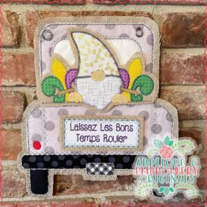 2919 Gnome with Fleur De Lis Tab Interchangeable Design for Truck