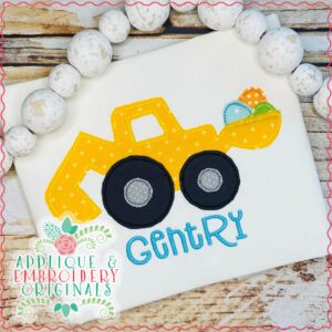 2956 Digger with Easter Egg All-In-One Applique Design