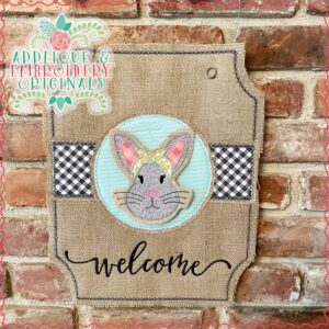 2961 Bandana Bunny Welcome Interchangeable Tab Design