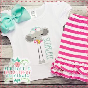 2975 Summer Elephant Long Leg Applique Design