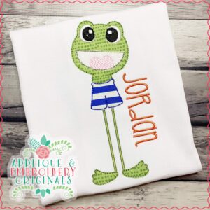 2976 Summer Frog Long Leg Applique Design