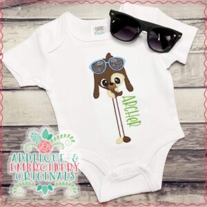 2977 Summer Puppy Long Leg Applique Design