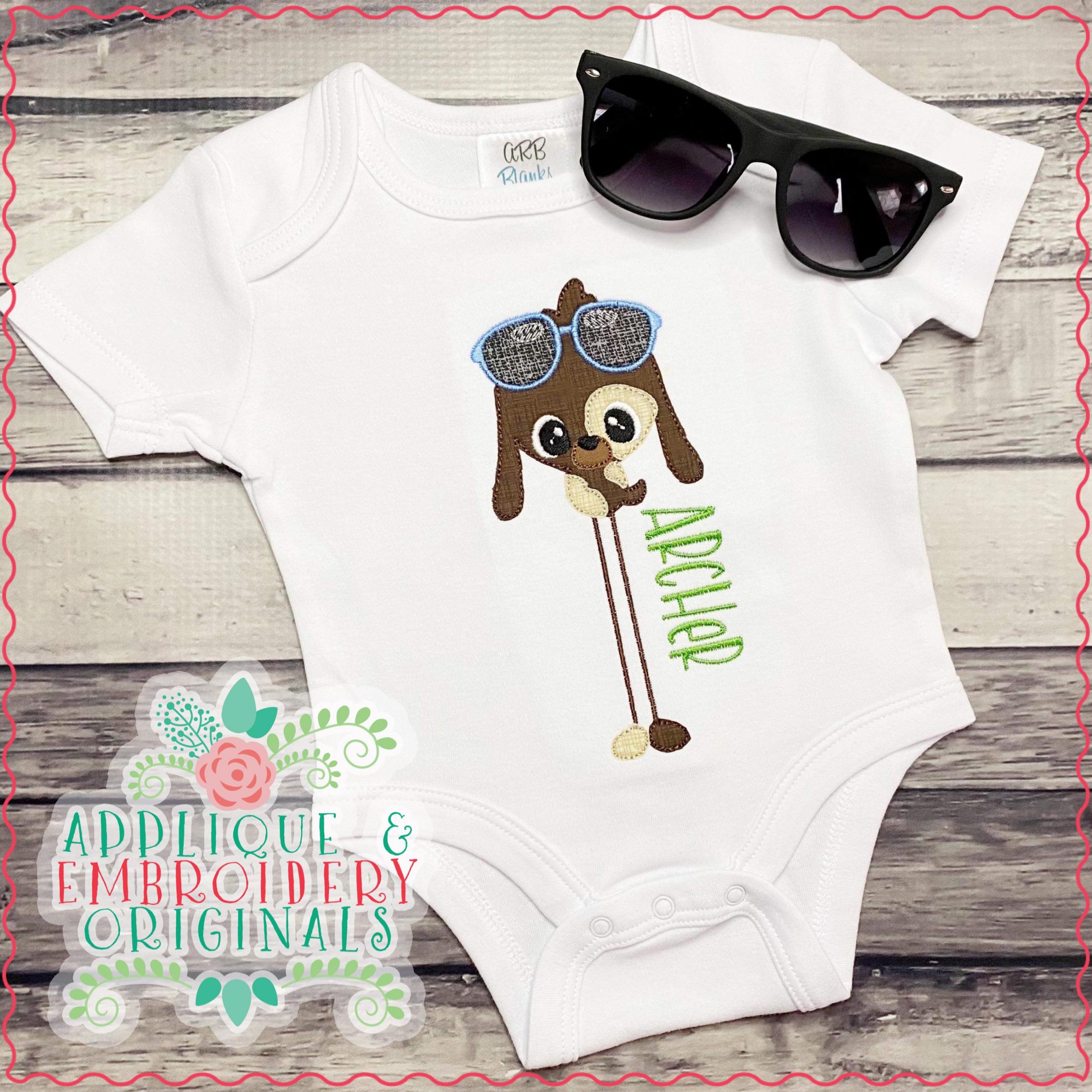 AEO 2977 Summer Puppy Applique