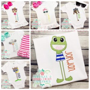 2980 Summer Animals Long Leg Applique Design Set