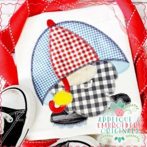 2989 Gnome with Umbrella All-In-One Applique Design