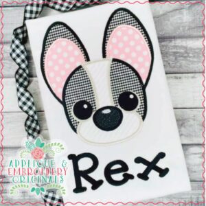 2992 French Bulldog Puppy Applique Design