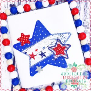 2997 4th of July Stars All-In-One Applique Design