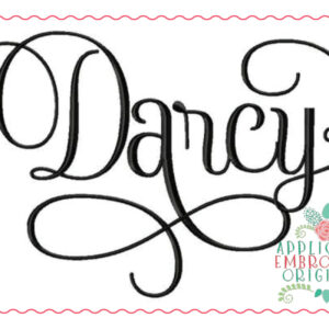 301 Darcy Font with Alternates Embroidery Font