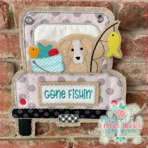 3014 Gone Fishing Tab Interchangeable Design for Truck