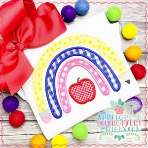 3019 Pencil Rainbow All-In-One Applique Design