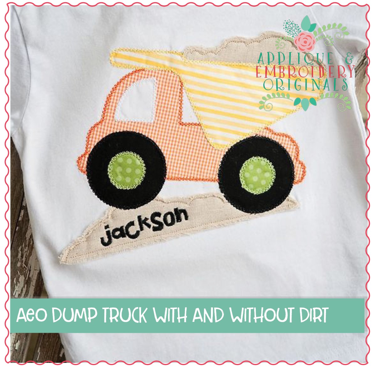 AEO 302 Dump Truck with_out Dirt Applique Design