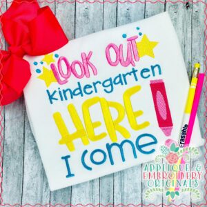 3030 Look Out Kindergarten Applique Design