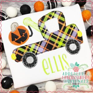 3054 Wrecker with Pumpkin Applique Design