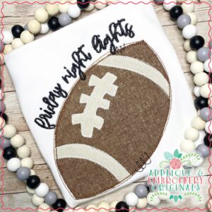 3061 Friday Night Lights Football Applique Design
