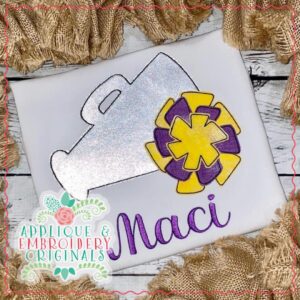 3063 Megaphone Pom Pom Applique Design