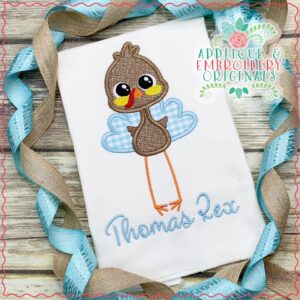 3077 Turkey Standing Applique Design