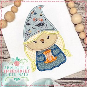 3082 Gnome Girl Pumpkin Applique Design