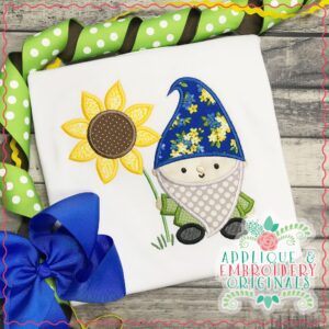 3085 Gnome Sunflower Applique Design
