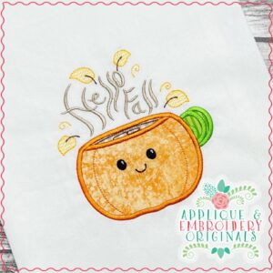 3087 Pumpkin Mug Applique Design