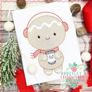 3109 Gingerbread Cup Snowman Sketch Design