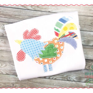 311 Rooster Barnyard Simple Stitch Applique Design