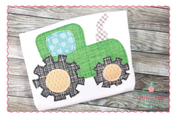 313 Tractor Barnyard Simple Stitch Applique Design