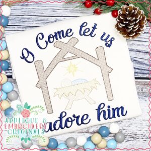 3134 Oh Come Adore Him Sketch Design