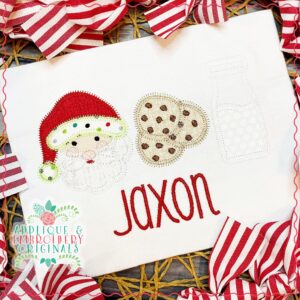 3138 Santa Milk & Cookies All-In-One Applique Design