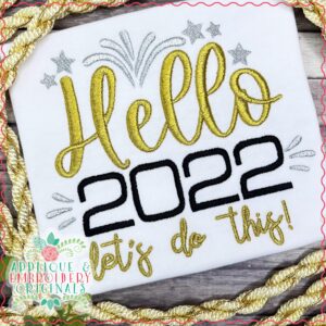 3139 Hello 2022 Embroidery Design