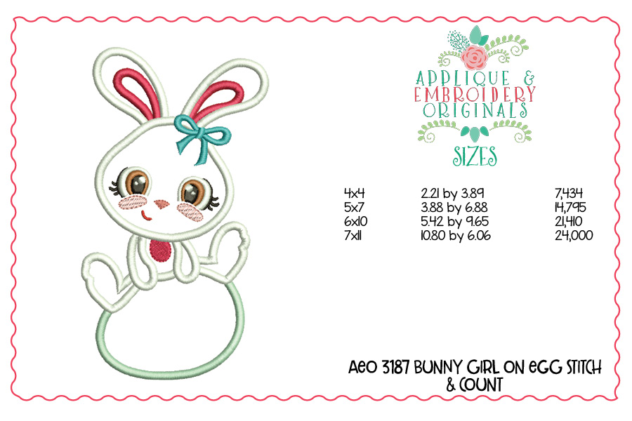 AEO 3187 Bunny Girl on Egg 1