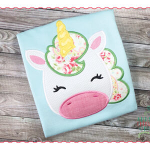 319 Unicorn Head Applique Design