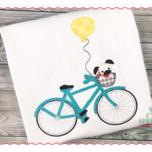 320 Bike Bicycle Pup Bestie Balloon Applique Design