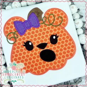 3222 Pumpkin with Ears Applique Design