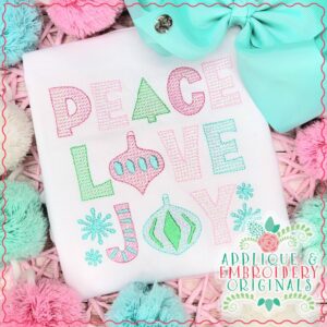 3232 Peace Love Joy Sketch Design