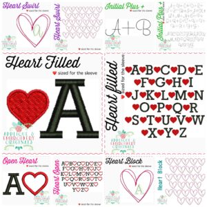 3252 Sleeve Heart Embroidery Designs