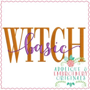 3356 Basic Witch Embroidery Design
