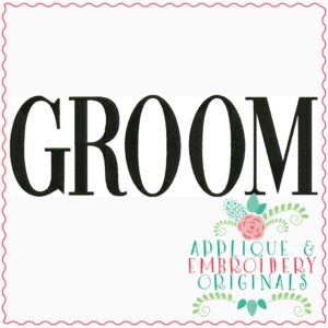 3256 Groom Embroidery Design