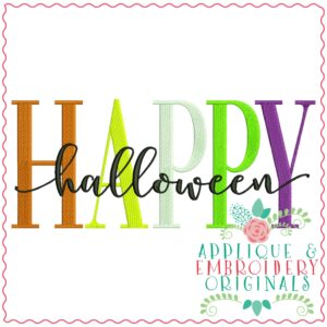 3358 Happy Halloween Embroidery Design