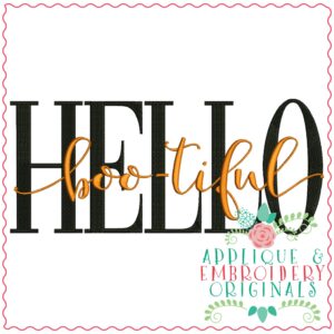 3359 Hello Boo Tiful Embroidery Design