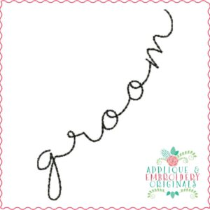 3268 Groom Curve Embroidery Design
