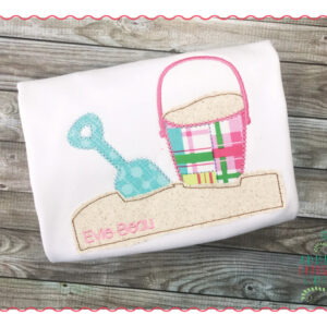 327 Shovel and Pail in Sand Vintage Applique Design