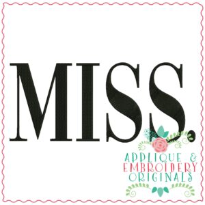 3271 Miss Embroidery Design
