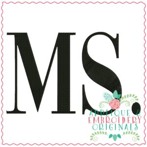 3272 Ms Embroidery Design