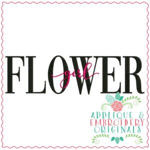 3273 Flower Girl Embroidery Design