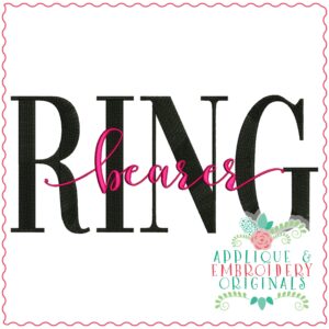 3274 Ring Bearer Embroidery Design