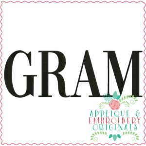 3276 Gram Embroidery Design