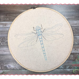 333 Vintage Dragonfly Insect Bean Stitch Embroidery Design